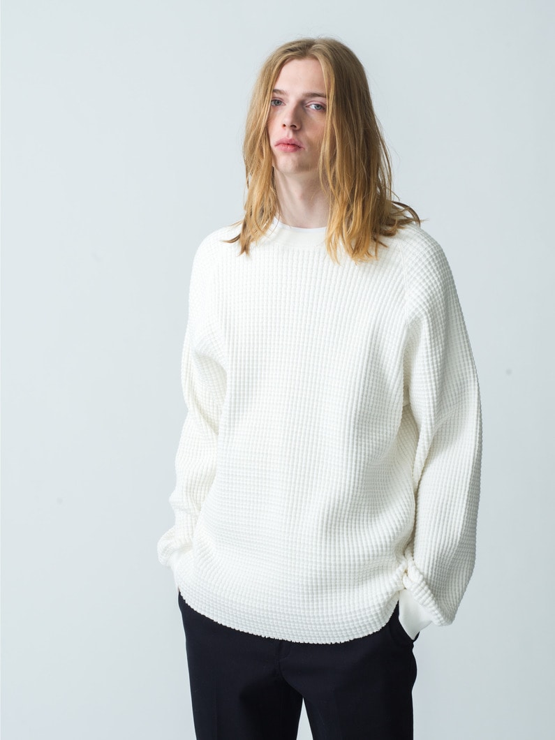 Big Waffle Pullover | ティーシャツ 詳細画像 white