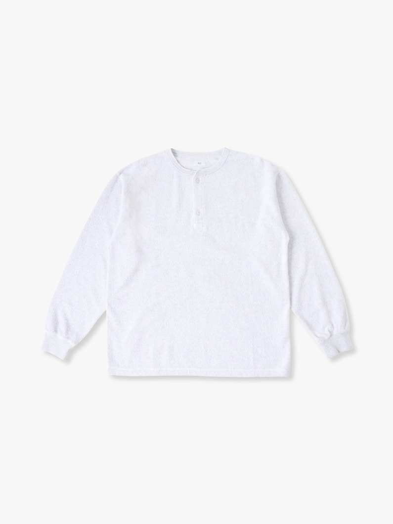 Henley Neck Long Sleeve Tee | ティーシャツ 詳細画像 gray