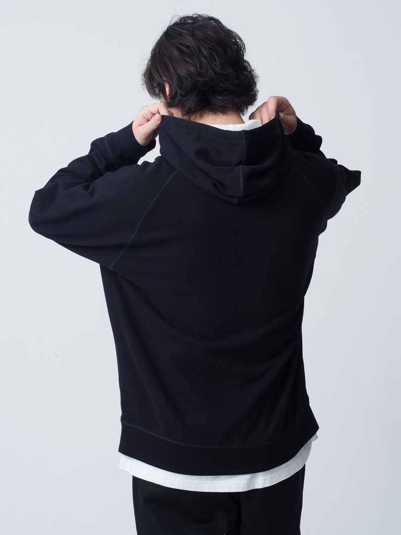 Raglan Sweat Zip Hoodie | スウェット 詳細画像 black 2