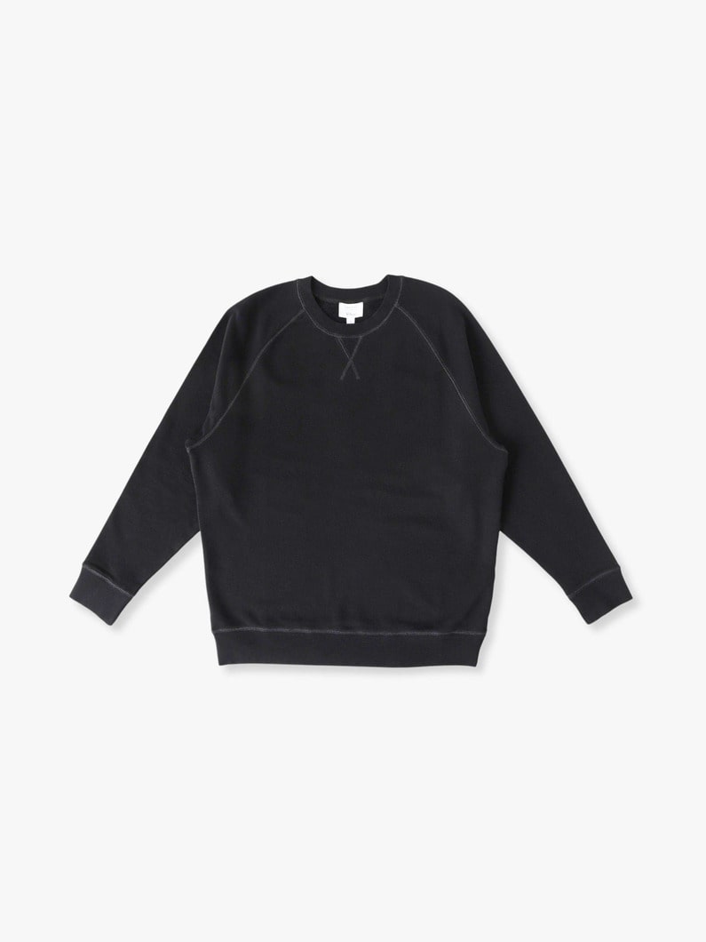 ラグランスリーブ スウェットプルオーバー 詳細画像 black 3