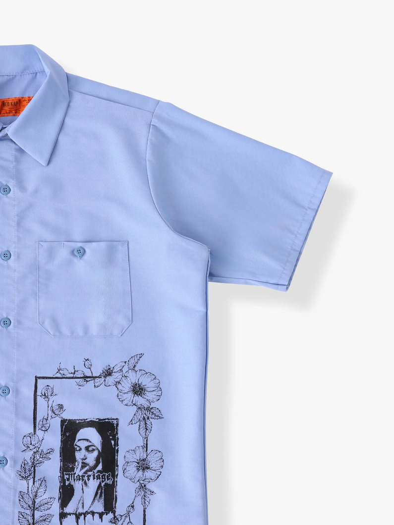 フローラルプリント シャツ 詳細画像 blue 2