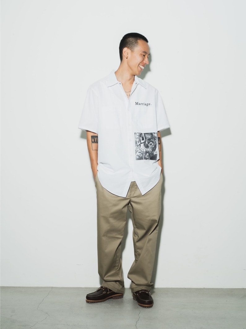 スカルプリント シャツ 詳細画像 white