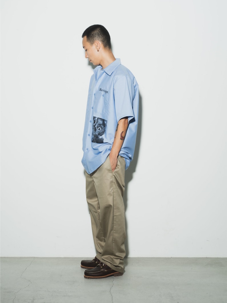 スカルプリント シャツ 詳細画像 blue 2