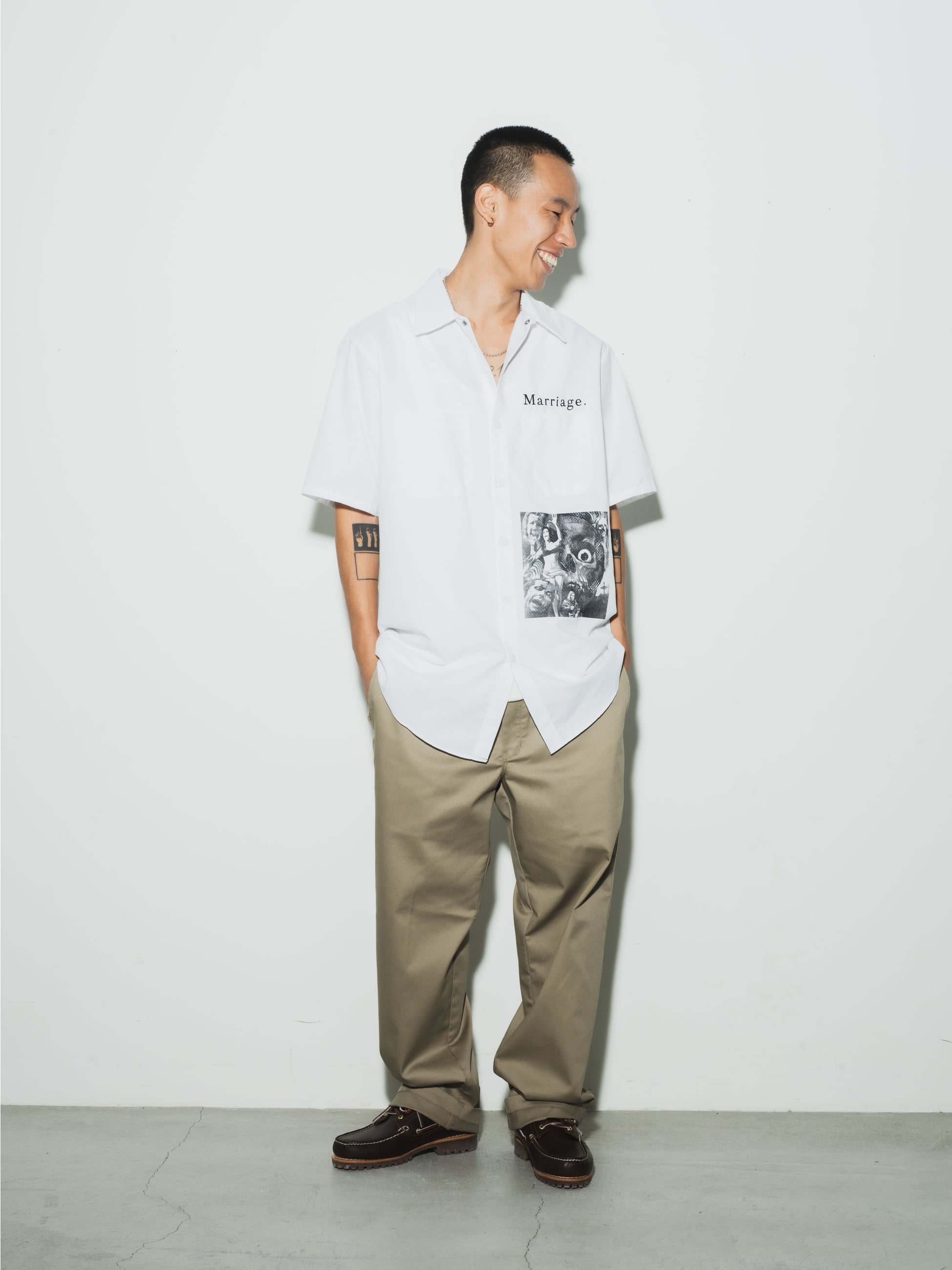 MARK & LONA スカルプリントシャツ 44 MARK & LONA スカルプリントシャツ 44 MARK AND LONA スカルプリント T