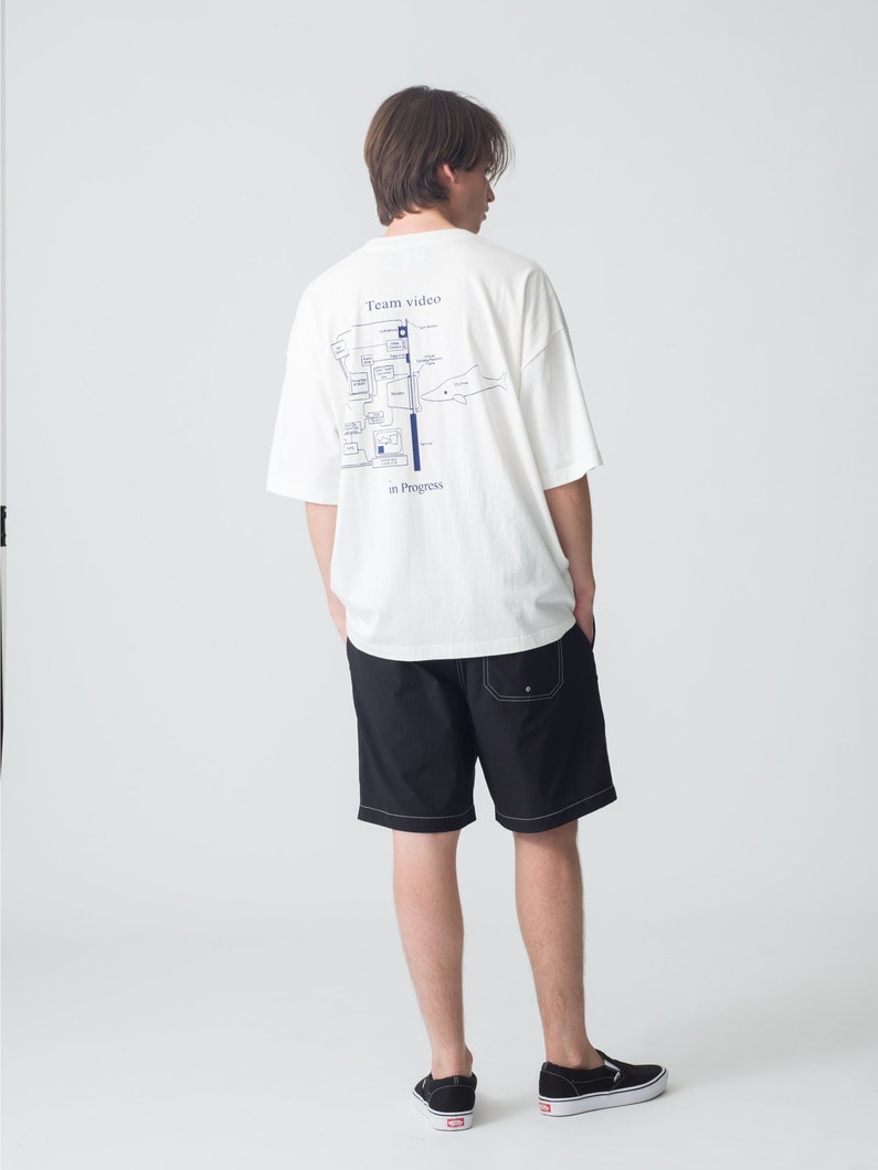 エンブロイダリー ロゴショーツ 詳細画像 black 4