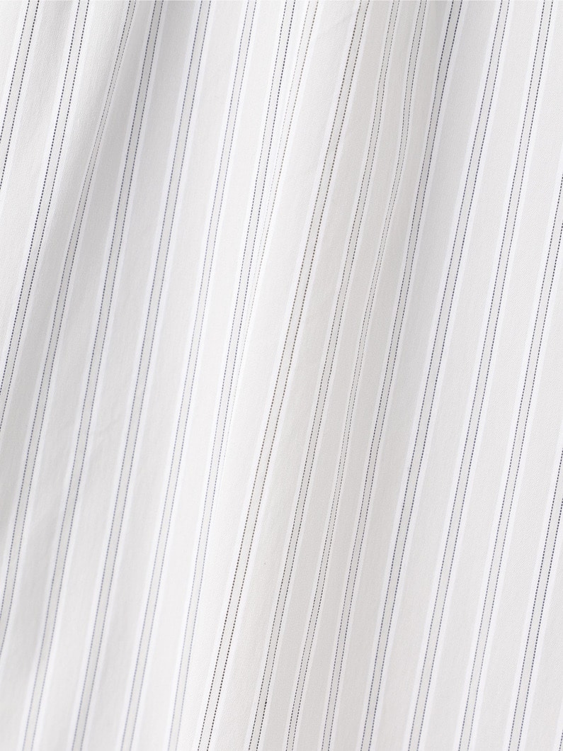 フレンチスリーブ ストライプ シャツドレス（ライトグレー/130-140cm） 詳細画像 light gray 4