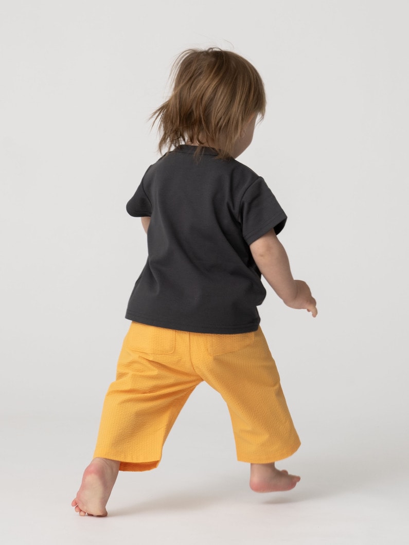 シアサッカー パンツ（イエロー/ネイビー/ブラック/80-100cm） 詳細画像 yellow 2