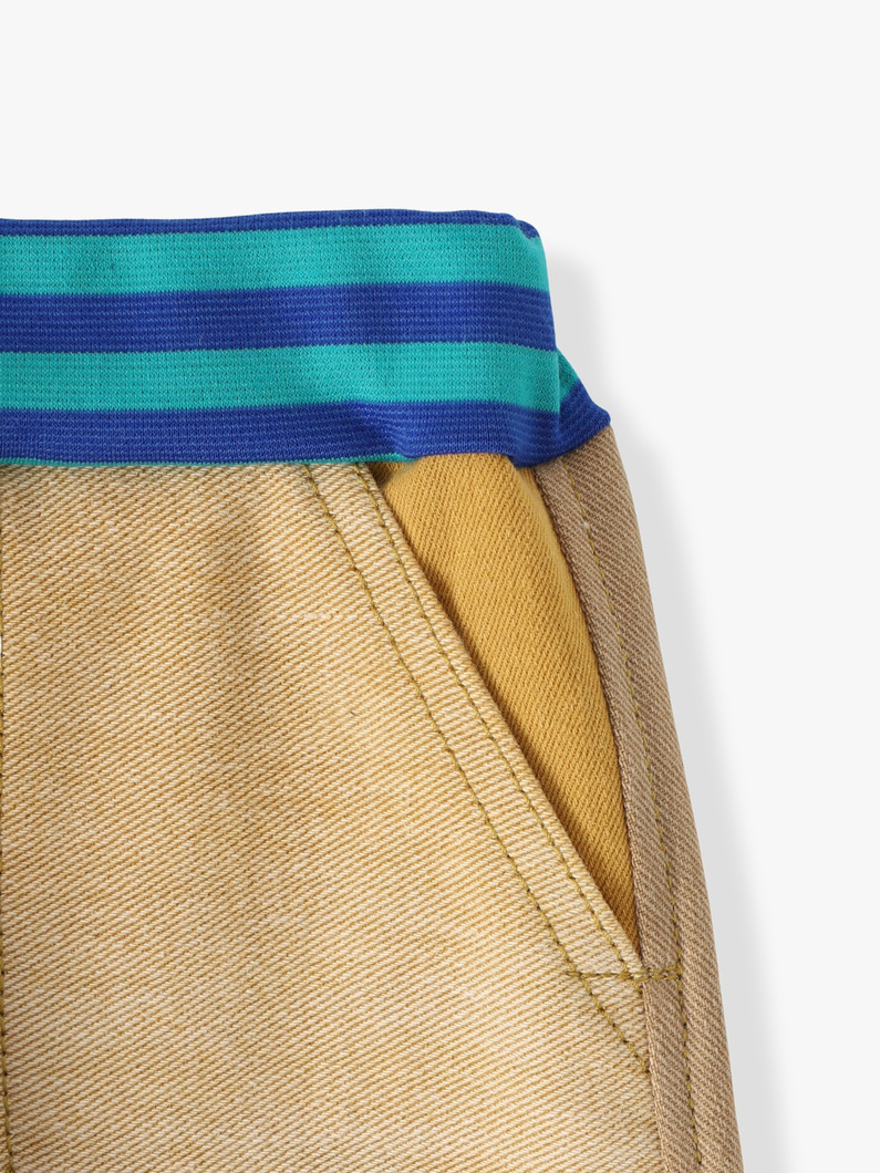 キッズ パッチワーク デニムパンツ（ベージュ/2Y） 詳細画像 other 2