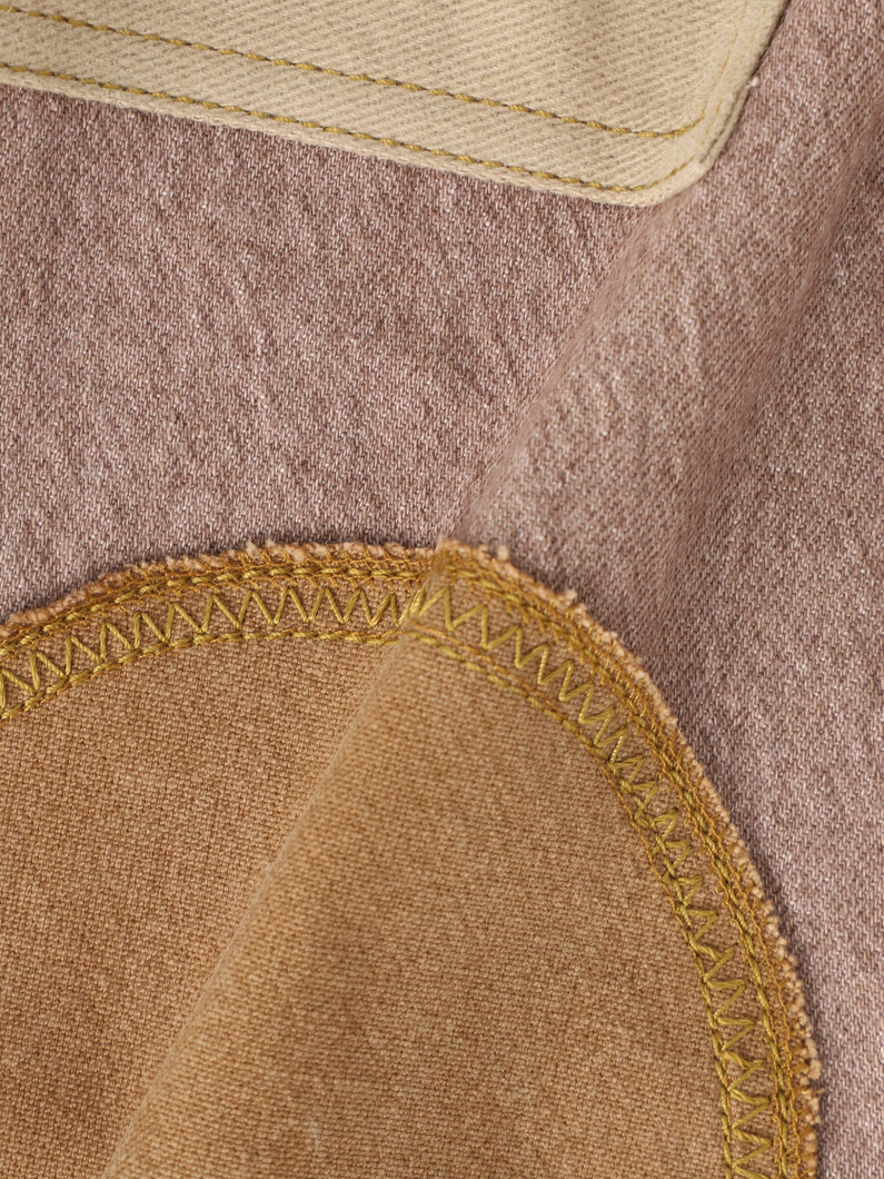 キッズ パッチワーク デニムパンツ（ベージュ/2Y） 詳細画像 other 3