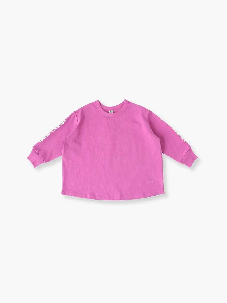 ロゴプリント ロングスリーブティー（ホワイト/ライトブルー/パープル/80-140cm） 詳細画像 purple 5