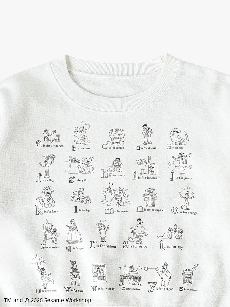 Sesame Street Sweat Shirt (white/120-150cm) | スウェット 詳細画像 white 3