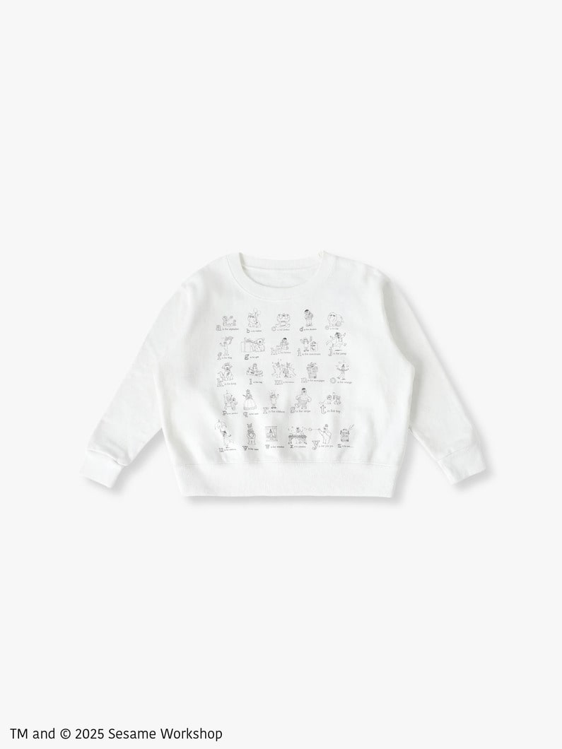 Sesame Street Sweat Shirt (white/120-150cm) | スウェット 詳細画像 white 5