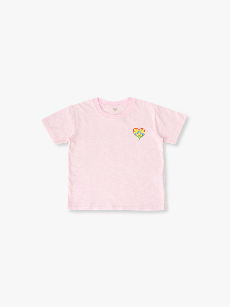 ラブ フラワー ティー（ピンク/ブルー/グレー/100-140cm） 詳細画像 pink 3