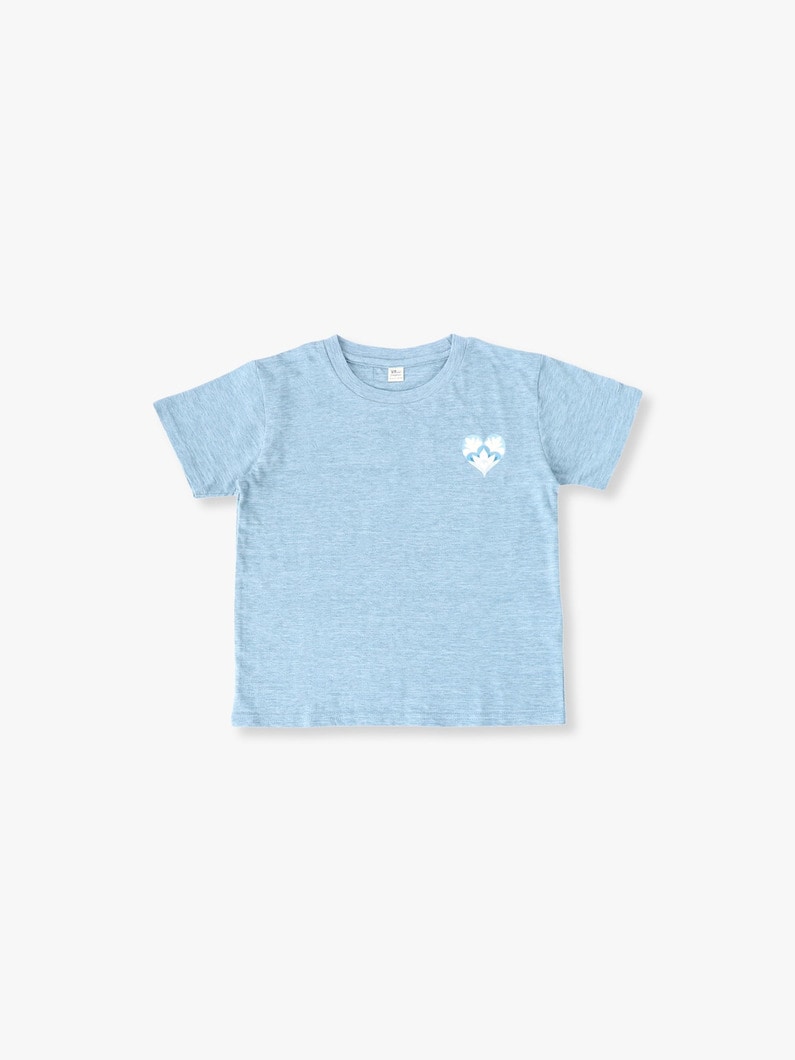 ラブ フラワー ティー（ピンク/ブルー/グレー/100-140cm） 詳細画像 blue 3