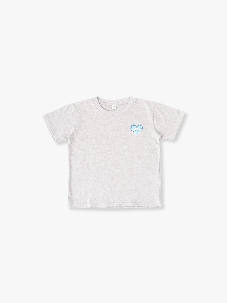 ラブ フラワー ティー（ピンク/ブルー/グレー/100-140cm） 詳細画像 gray 2