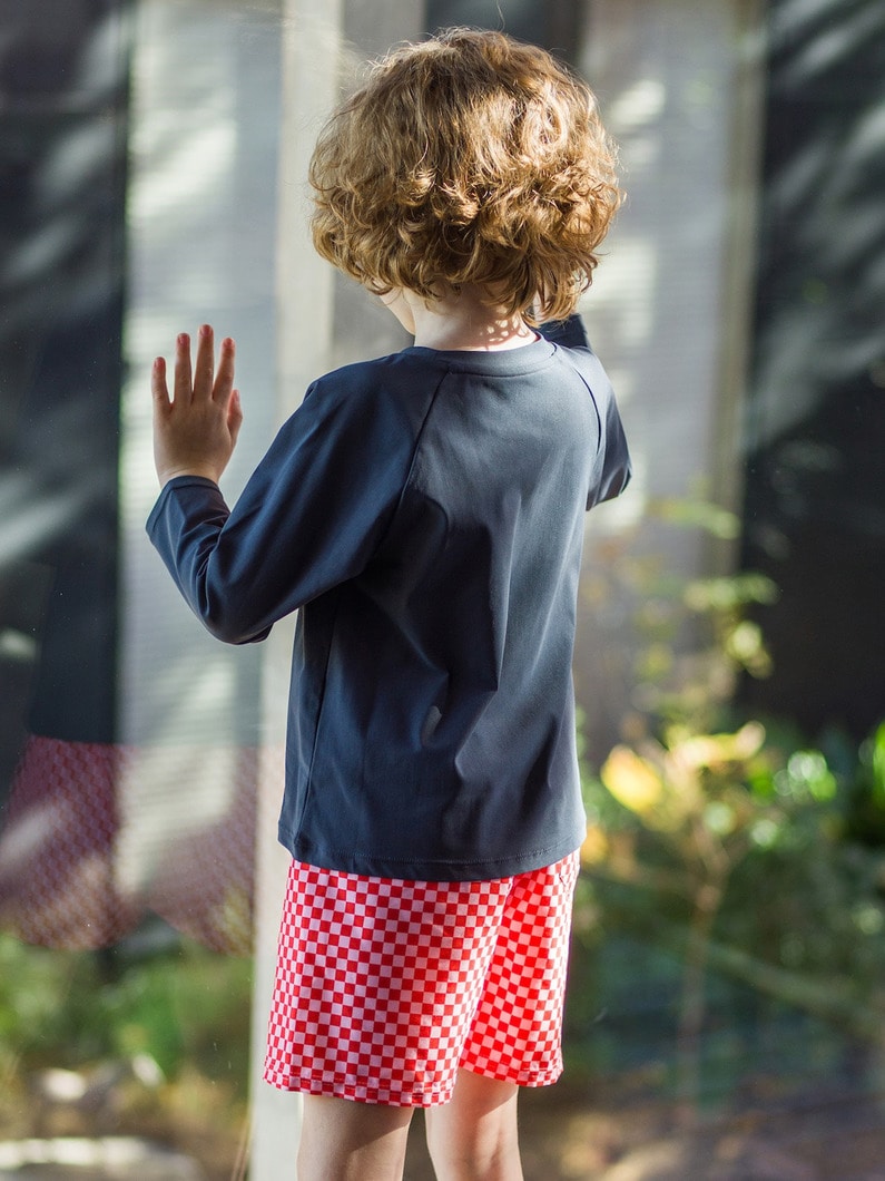 スイム ラッシュガード（ピンク/ネイビー/ミント/100-140cm） 詳細画像 navy 3