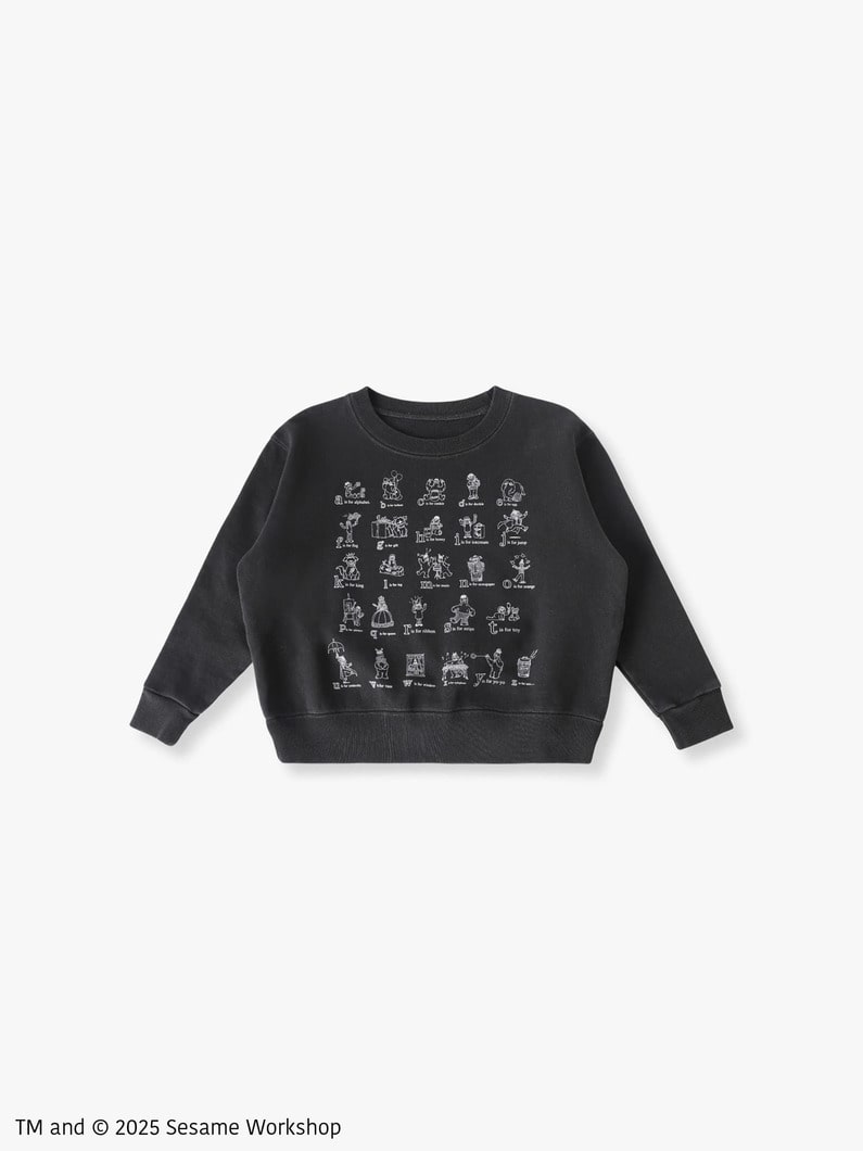 Sesame Street Sweat Shirt (charcoal gray/120-150cm) | スウェット 詳細画像 charcoal gray 5