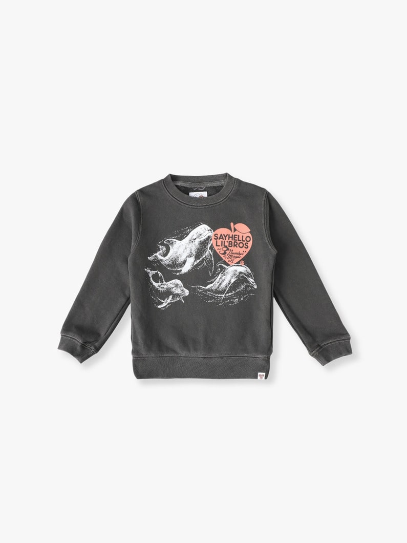 マジックピグメント スウェットプルオーバー（ライトブラウン/ブラック/110-150cm） 詳細画像 black 1