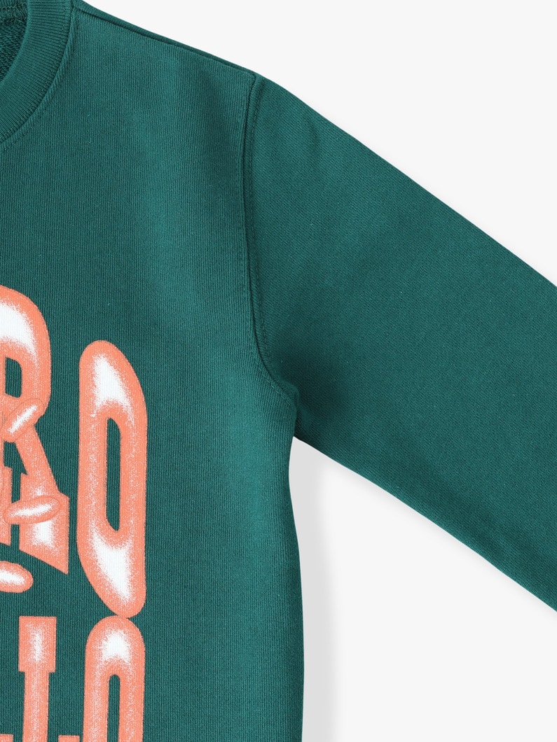 エフェクティブ スウェットプルオーバー（ホワイト/グリーン/110-150cm） 詳細画像 green 2