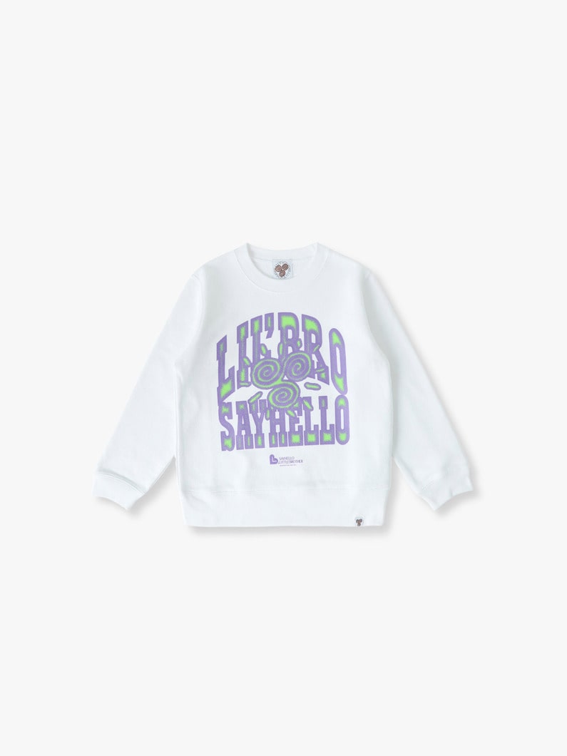 エフェクティブ スウェットプルオーバー（ホワイト/グリーン/110-150cm） 詳細画像 white