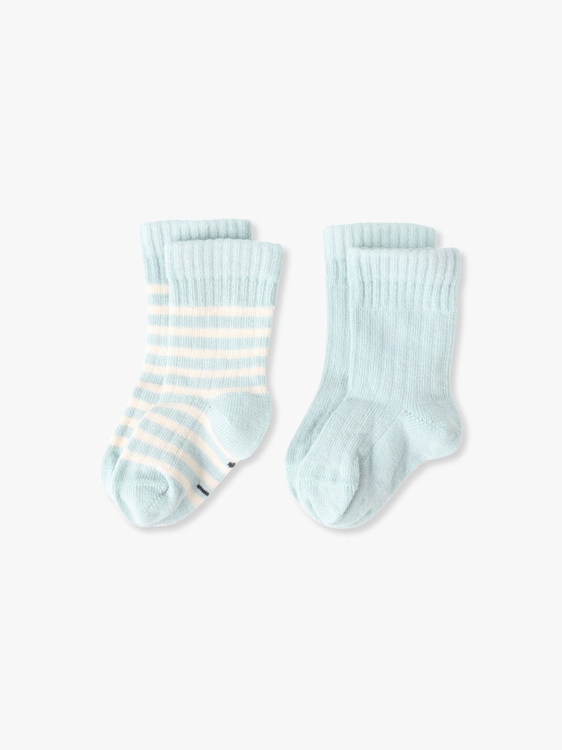 2 パック リブソックス（0-6M） 詳細画像 light blue