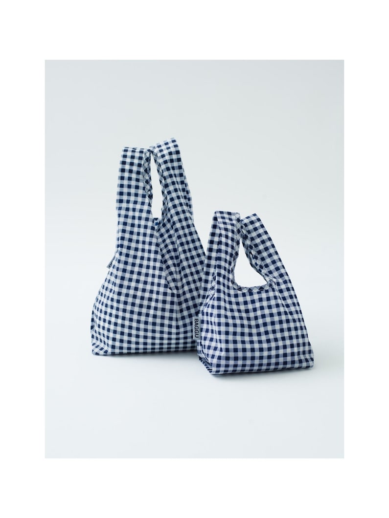 Mini Baggu (Gingham Check) 詳細画像 navy 5