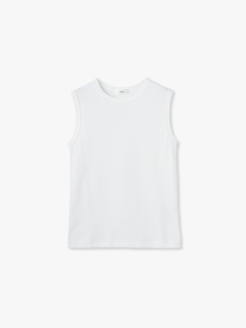 ナローネック タンクトップ 詳細画像 white
