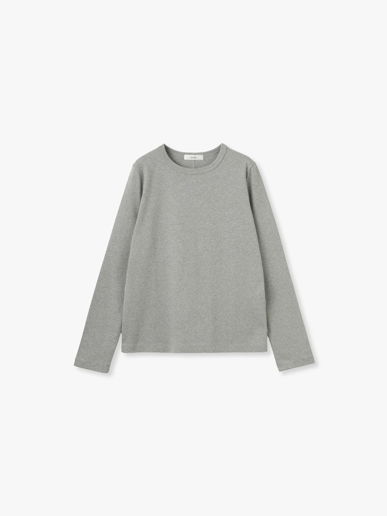ナローネック ロングスリーブ ティー 詳細画像 top gray