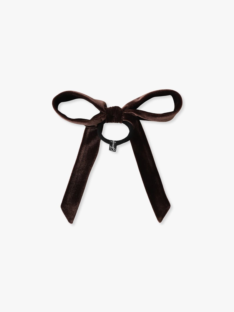 ベルベット フロッピー ボウ ヘアタイ 詳細画像 brown 3