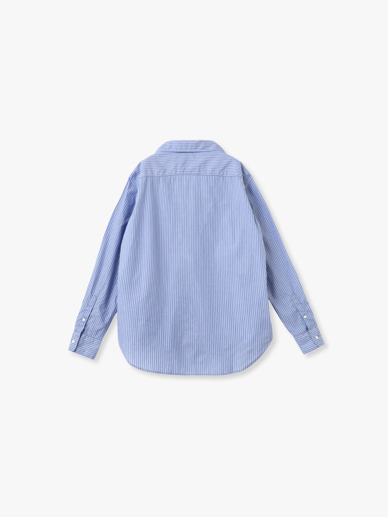 アイリーン イタリアンコットン ストライプ シャツ（ライトブルー） 詳細画像 light blue 1
