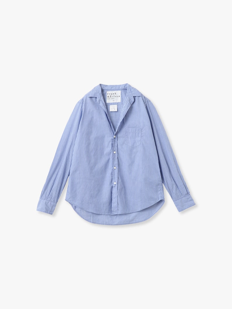 アイリーン イタリアンコットン ストライプ シャツ（ライトブルー） 詳細画像 light blue 1
