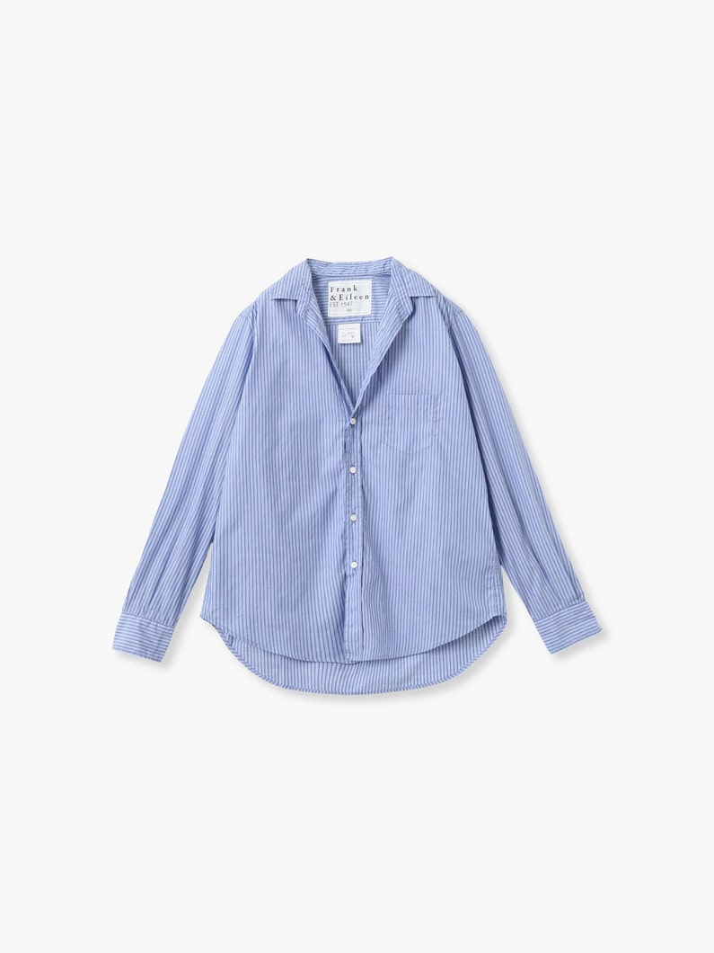 アイリーン イタリアンコットン ストライプ シャツ（ライトブルー） 詳細画像 light blue 5