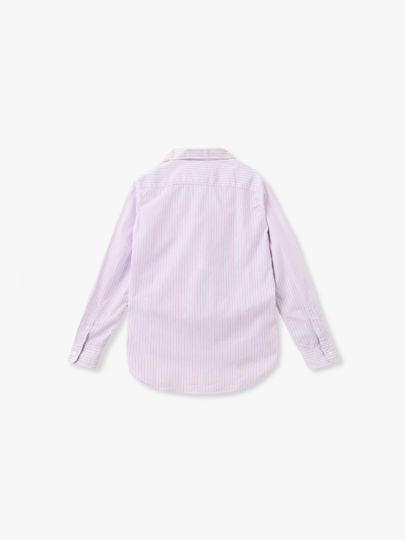 アイリーン イタリアンコットン ストライプ シャツ（ピンクマルチ） 詳細画像 pink multi 1