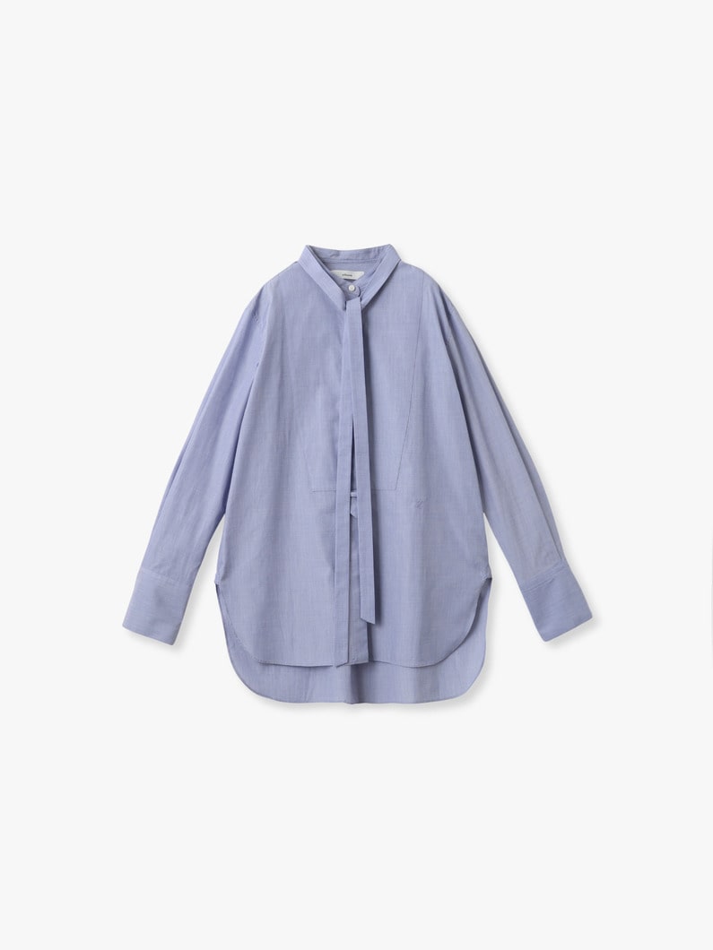 エッセンシャルコットン ボウタイ シャツ 詳細画像 dark blue 1