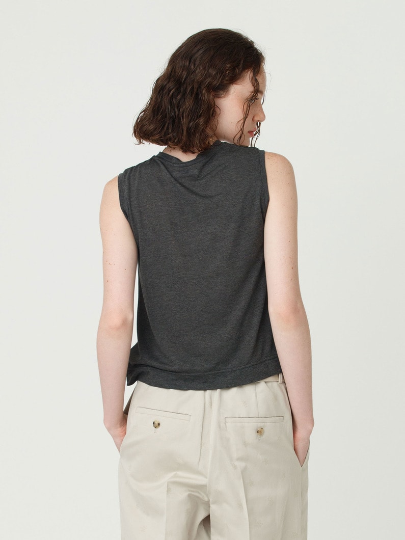 ヘザーグレー スリーブレストップ 詳細画像 charcoal gray 3