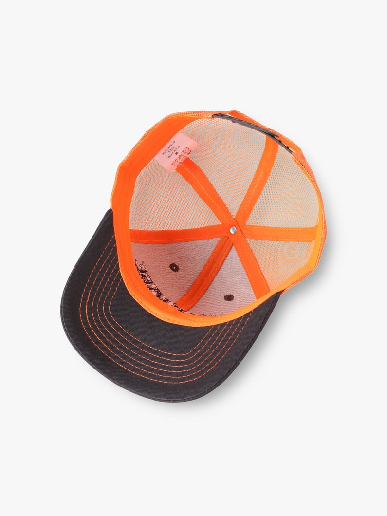 カスタム エンブロイダリー メッシュ キャップ 詳細画像 orange 3