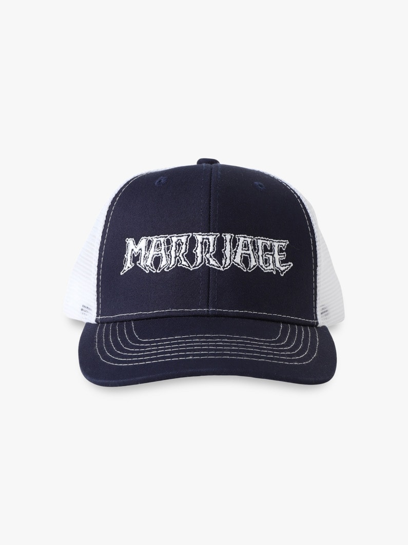 カスタム エンブロイダリー メッシュ キャップ 詳細画像 navy