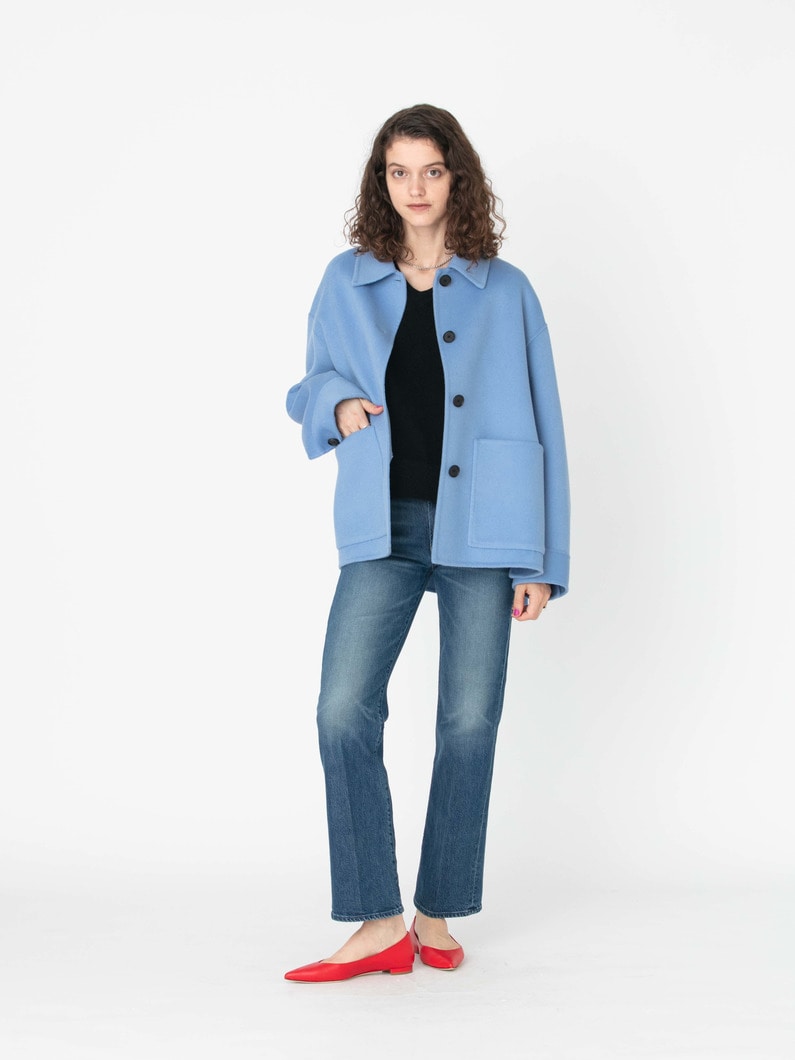 ウールリバー ショートコート 詳細画像 light blue 4