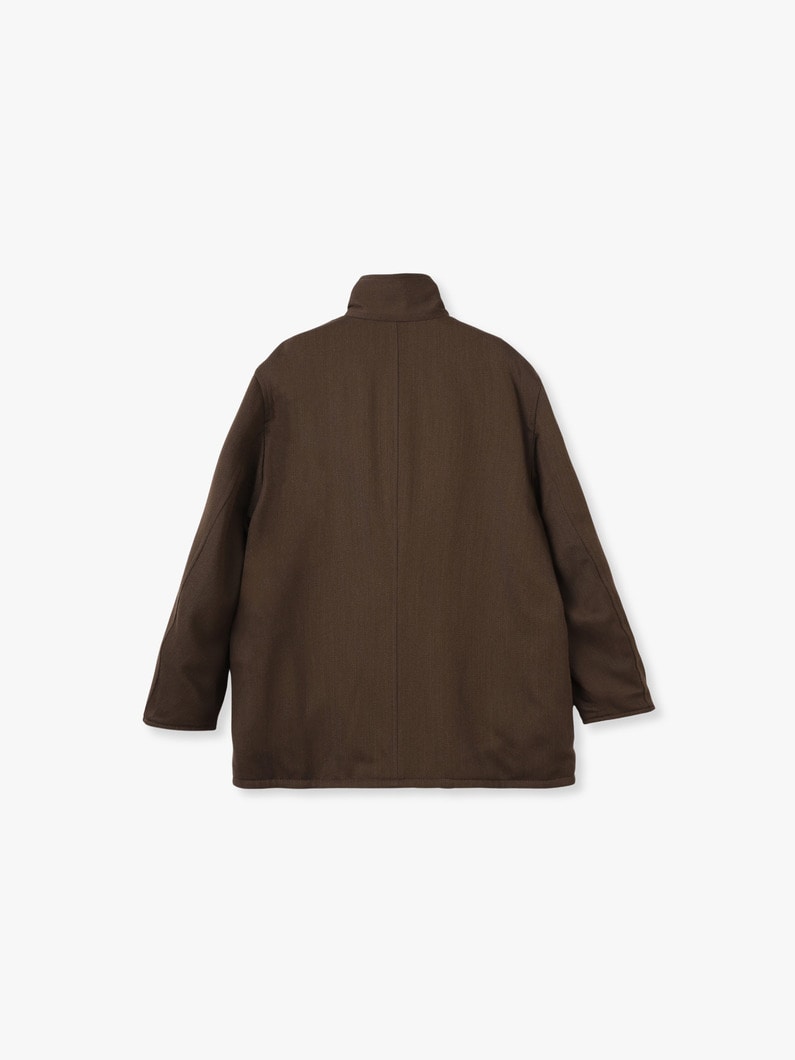 リバーシブル ウール ハーフコート 詳細画像 brown 1