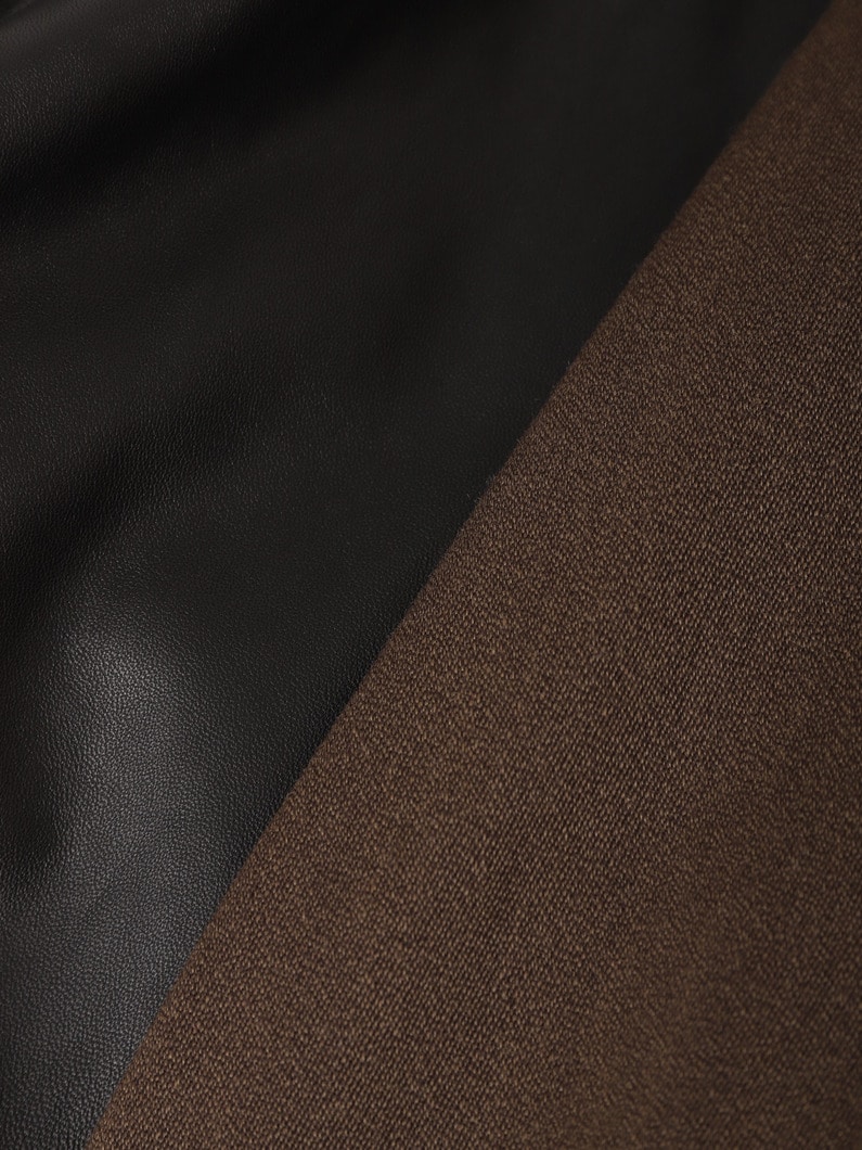 リバーシブル ウール ハーフコート 詳細画像 brown 4
