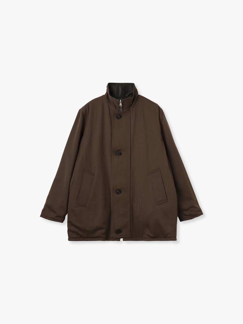 リバーシブル ウール ハーフコート 詳細画像 brown 1