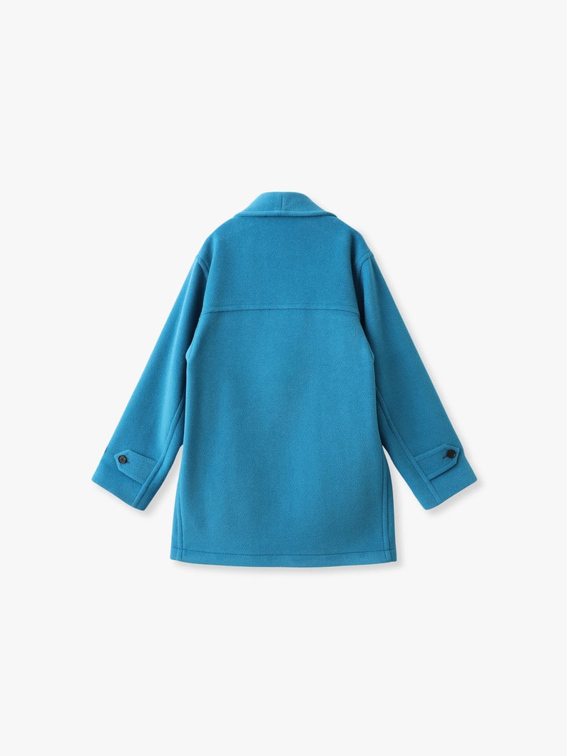 ウール ヘリンボーン ショールカラー コート 詳細画像 blue 1