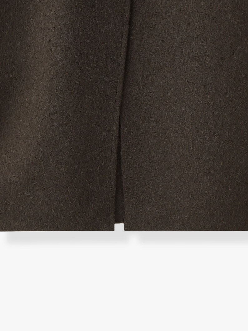 ベビーキャメル フランネル ステンカラー コート 詳細画像 dark brown 4
