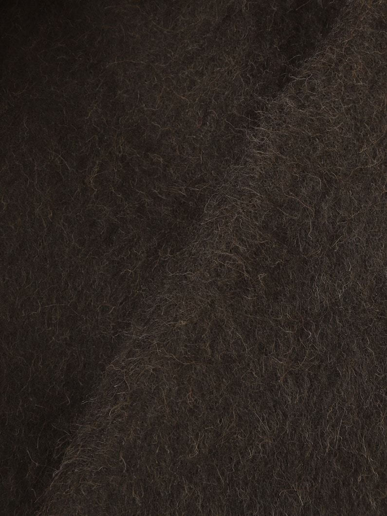 ベビーキャメル フランネル ステンカラー コート 詳細画像 dark brown 5