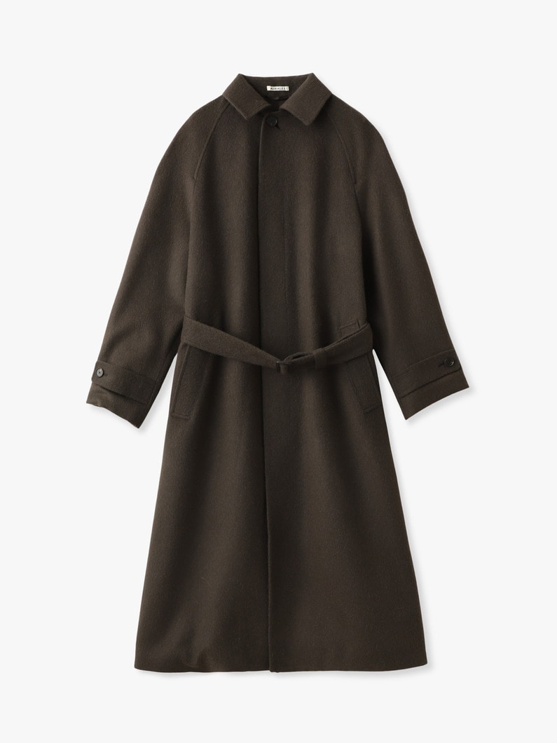 ベビーキャメル フランネル ステンカラー コート 詳細画像 dark brown 1