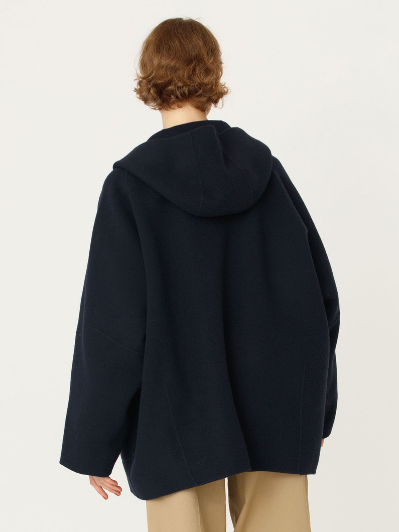 ウール フーディー コート 詳細画像 navy 3