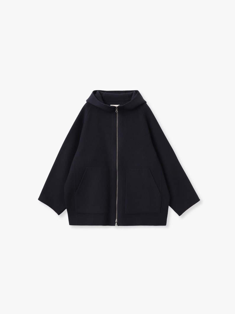 ウール フーディー コート 詳細画像 navy 5