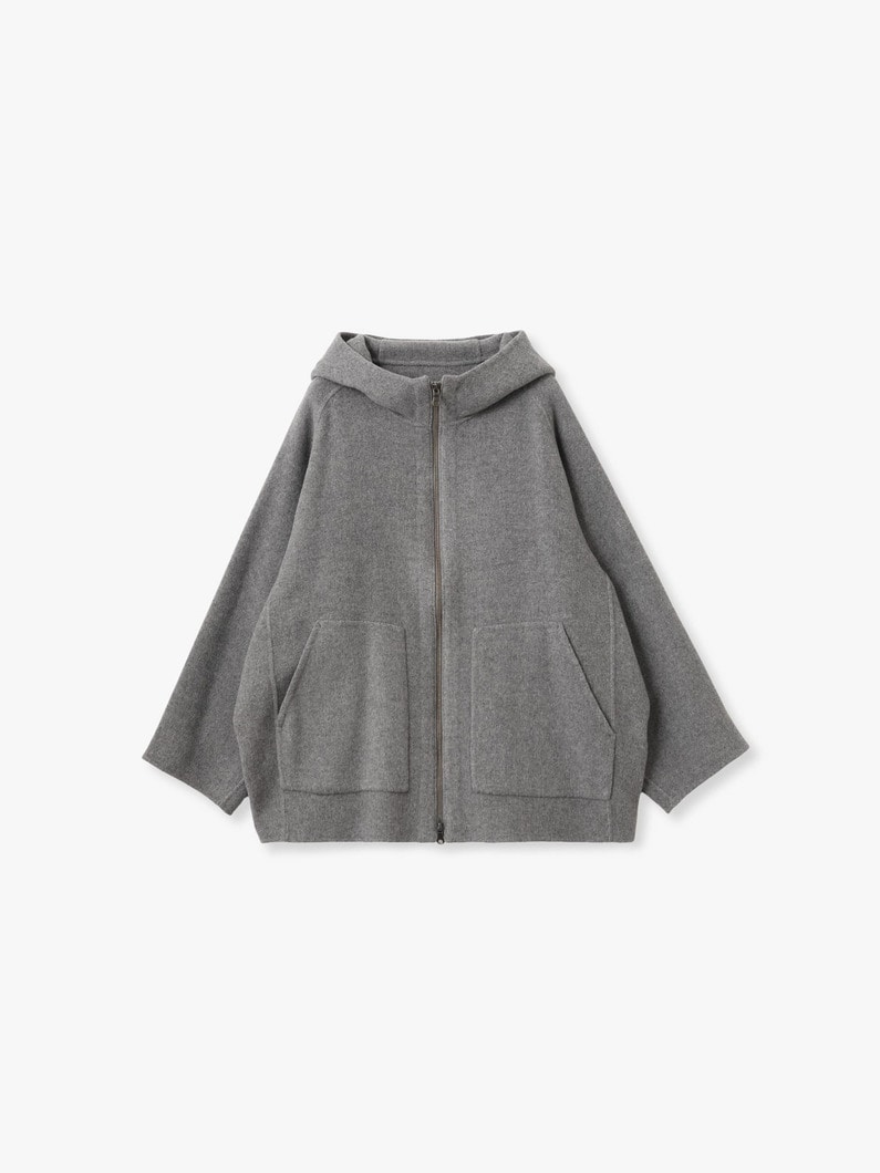 ウール フーディー コート 詳細画像 top gray 4