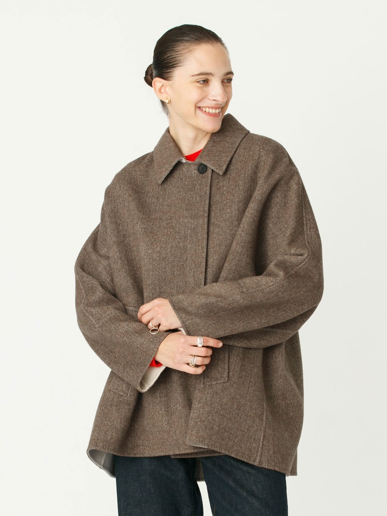 リュクスシャルムビーバー ショートコート（プレオーダー） 詳細画像 brown 1