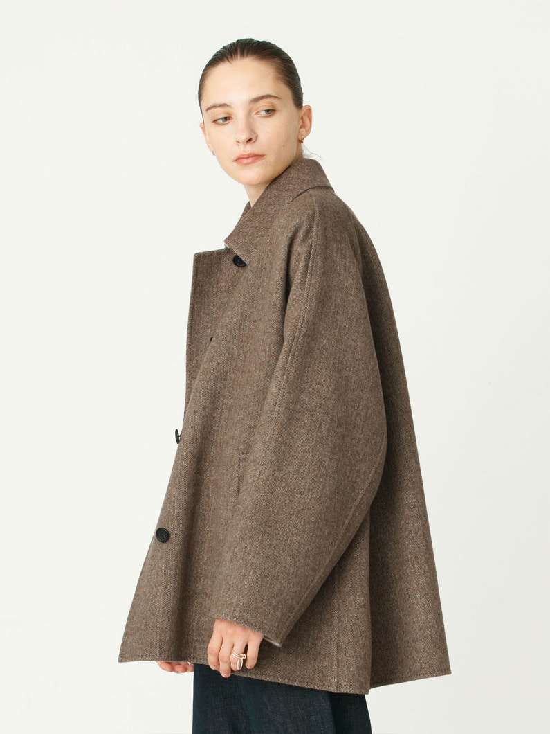 リュクスシャルムビーバー ショートコート（プレオーダー） 詳細画像 brown 2
